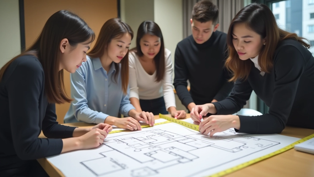 Fundamentals course participants learning space measurement techniques