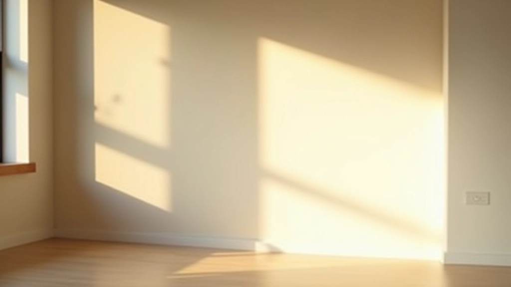 Sunlight streaming through apartment windows at different times of day, showing warm morning light, bright midday sun, and soft evening glow on interior walls